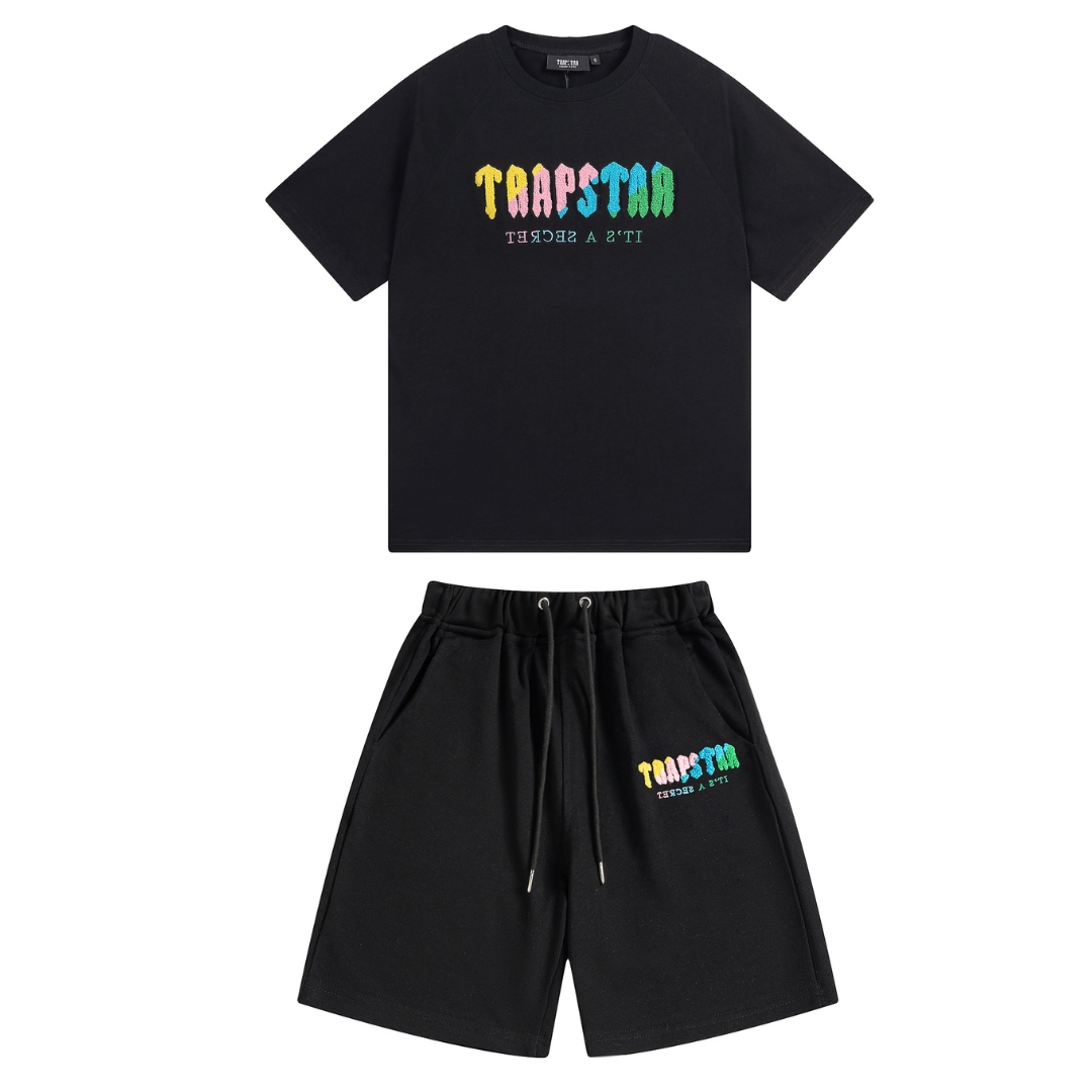 CONJUNTO CORTO TRAPSTAR «Black Yellow Pink Blue Green» - Image 1
