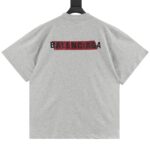 CAMISETA BALENCIAGA "Grey Red 4" - Image 2