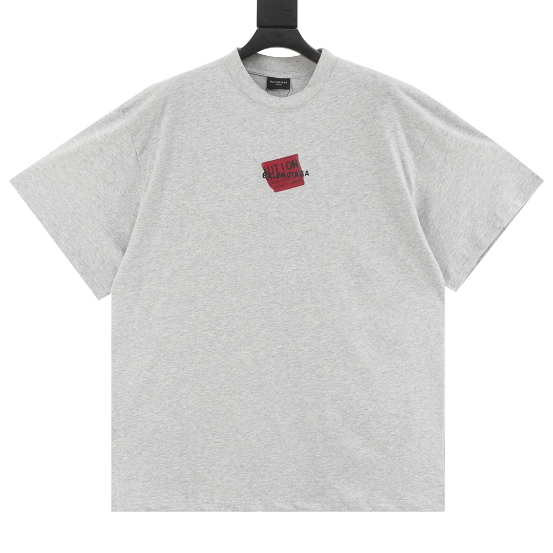 50c0892a CAMISETA BALENCIAGA "Grey Red 4" - Image 1