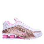 Nike Shox R4 Blanco, oro metálico - Imagen 2