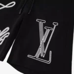 Shorts LV Script Embroidery - Image 4